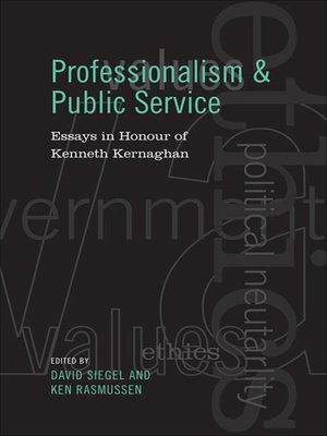 cover image of Professionalism and Public Service